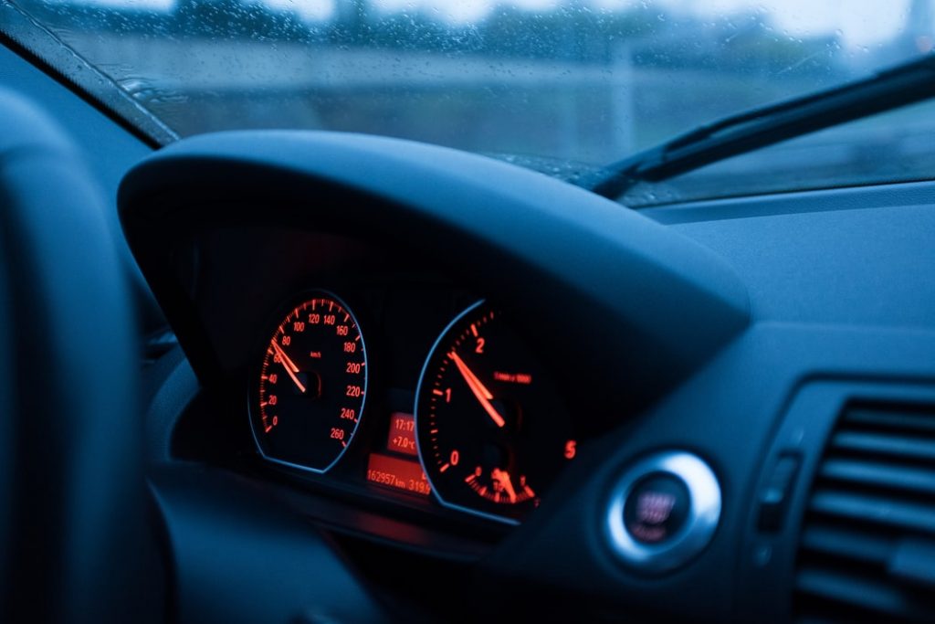 the interior of a car displaying the air conditioning vents