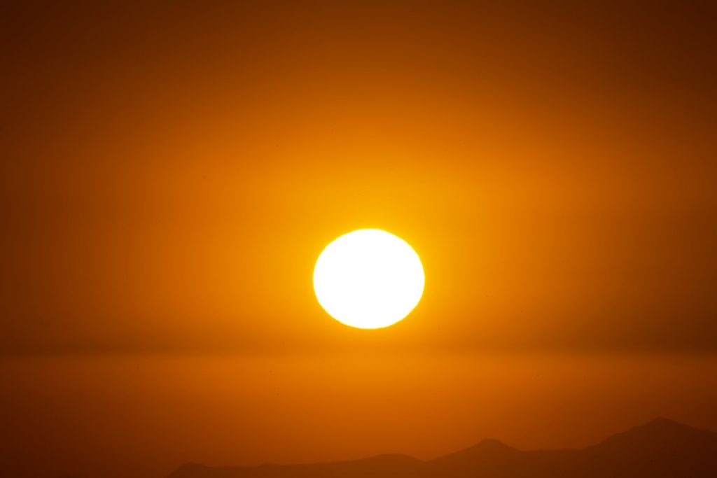 a picture of the sun on a hot Oklahoma day